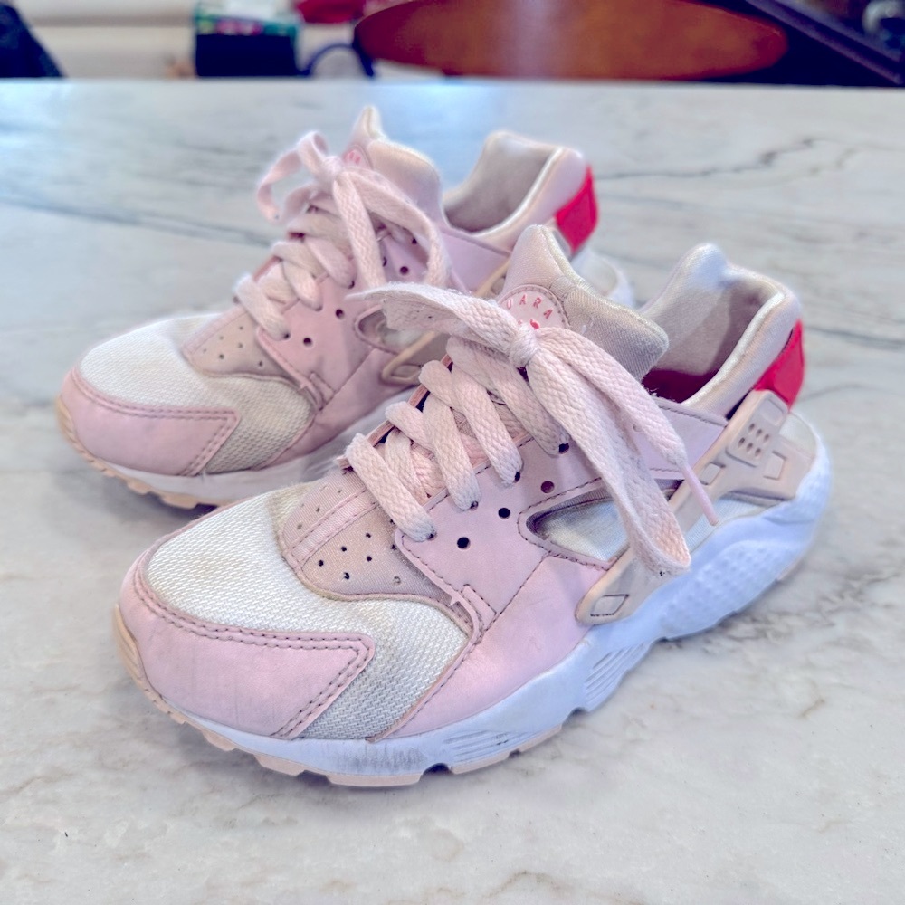 Nike Pink and White Retro Sneakers